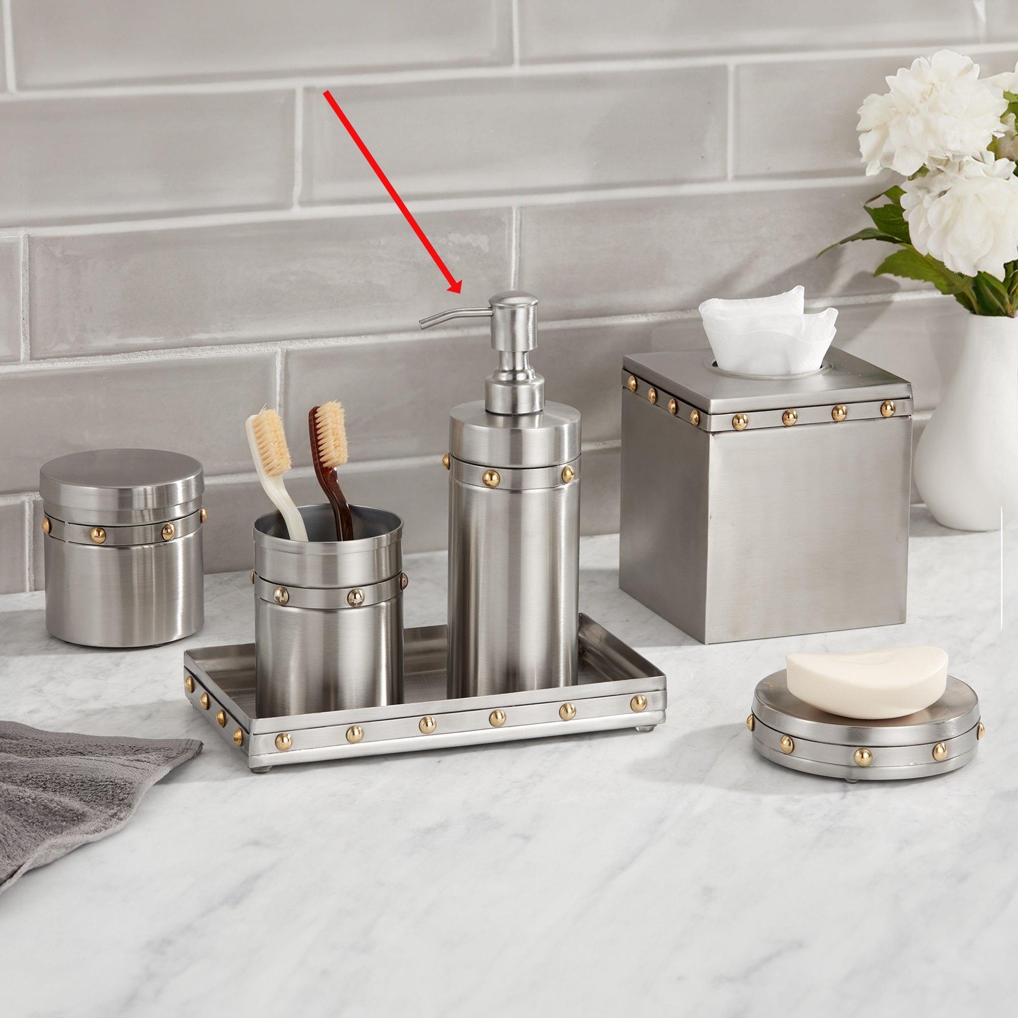 Rivets Bath Collection, Lotion Pump