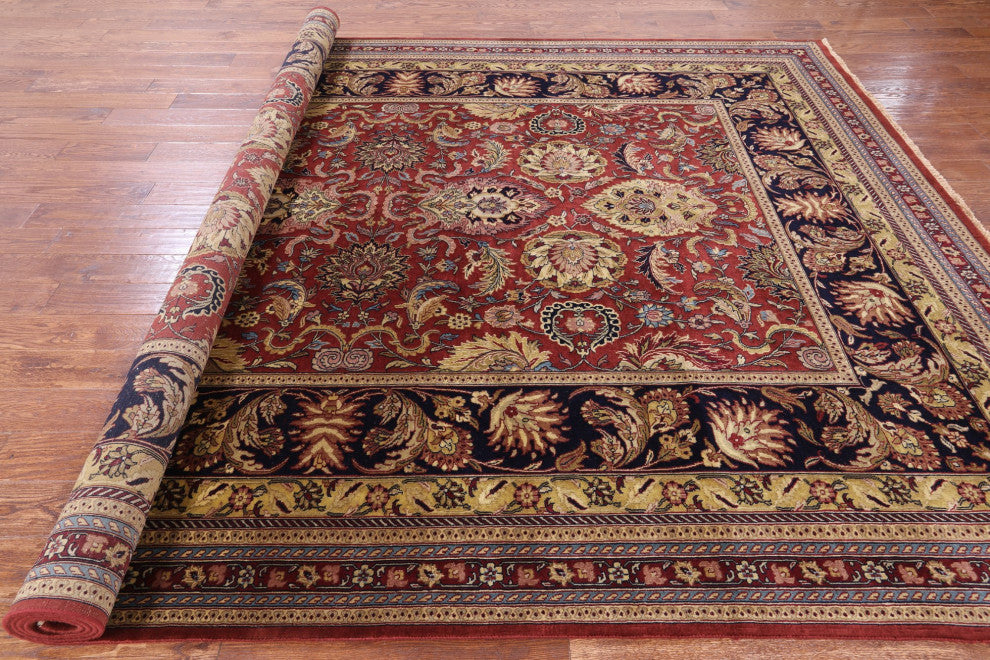 8' 9" X 12' 0" Hand-Knotted Persian Tabriz Wool Rug Q8851