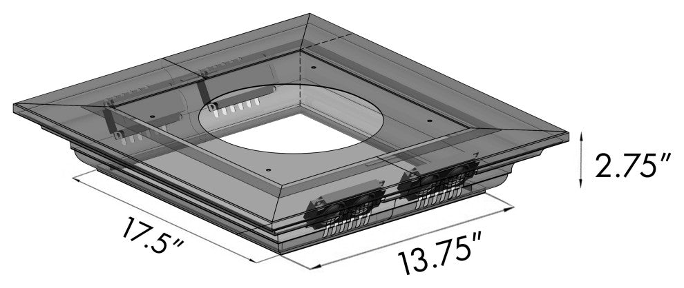 30" ZLINE CrownSound  Island Mount Range Hood, Stainless Steel, KE2iCRN-BT-30
