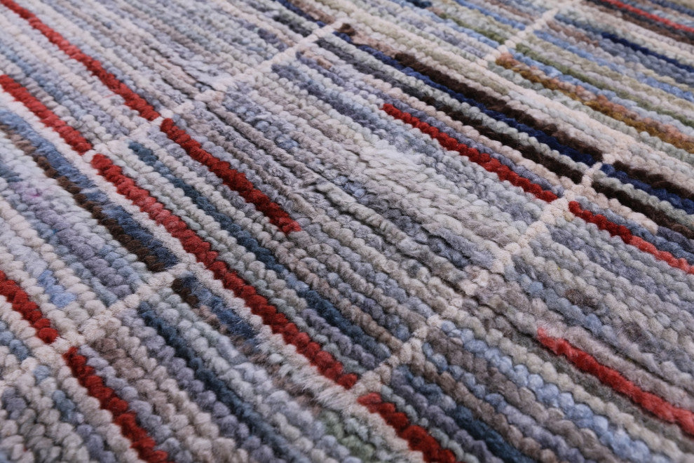 9' 11" X 14' 3" Moroccan Handmade Wool Rug Q8592