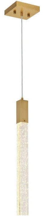 Elegant Lighting 2066D5 Weston 5"W LED Crystal Mini Pendant - Satin Gold