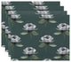Floral Bunch 18"x14" Green Floral Print Placemat, Set of 4