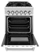 ZLINE 24 In. Professional Dual Fuel Range With White Matte Door, RA-WM-24