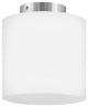 Lark Pippa 8.5" Flush Mount Ceiling Light, Polished Nickel + Cased Opal Shade