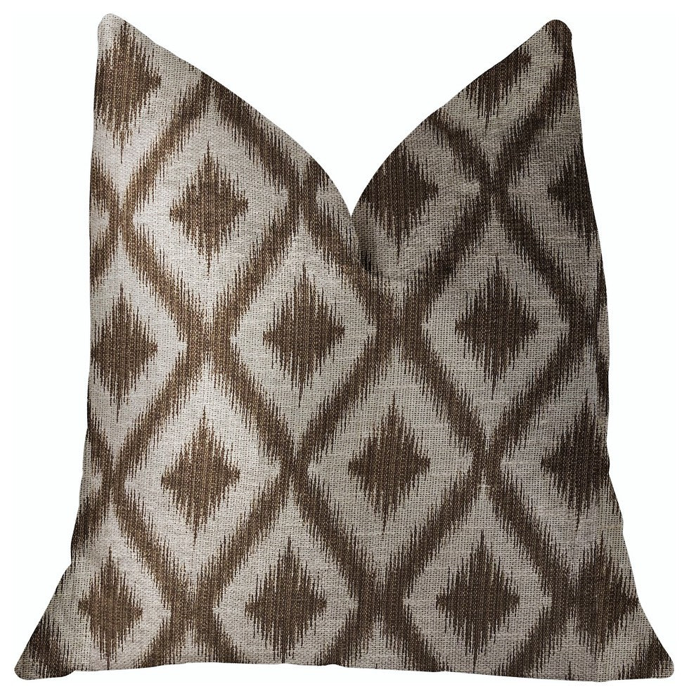 Casa Nova Brown Luxury Throw Pillow, 18"x18"