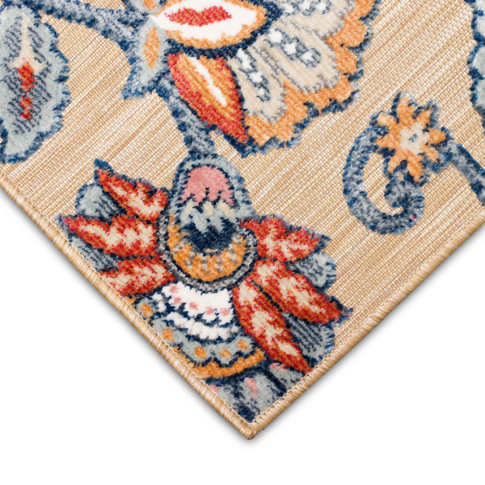 Canyon Flower Indoor/Outdoor Rug, Sisal, 1'10"x7'6" Runner