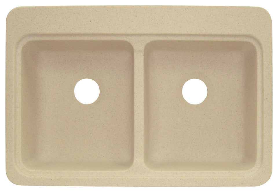 33"x22" Mount Self-Rimming Charleston Kitchen Sink, Matrix Sand