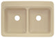 33"x22" Mount Self-Rimming Charleston Kitchen Sink, Matrix Sand