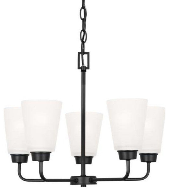Generation Lighting 3115205 Kerrville 5 Light 20"W Chandelier - Midnight Black