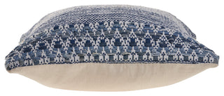 Blue and Ivory Textured Throw Pillow