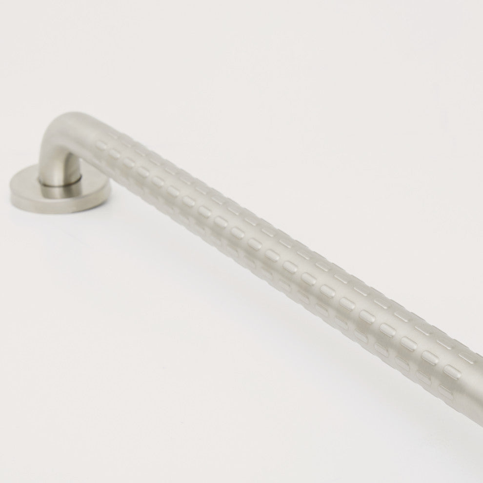 ADA Bathroom Shower Grab Bar With Safety Grip, Satin, 18"