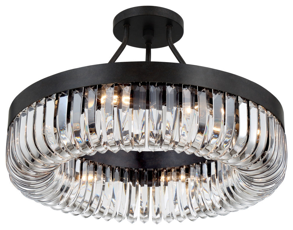 Crystorama Lighting Group ALI-B2008_CEILING Alister 8 Light 23"W - Charcoal