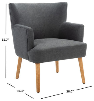Safavieh Delfino Accent Chair, Dark Grey