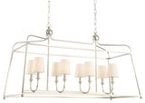 Sylvan 6-Light Chandelier, Polished Nickel