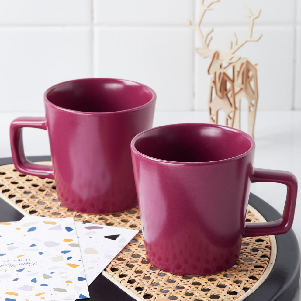 Stone Lain Cleo Stoneware 16 Piece Dinnerware Set, Magenta