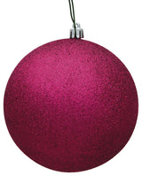 Vickerman N590770Dg 2.75" Fuchsia Glitter Ball Ornament, 12 Per Bag