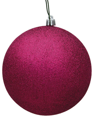 Vickerman N590770Dg 2.75" Fuchsia Glitter Ball Ornament, 12 Per Bag