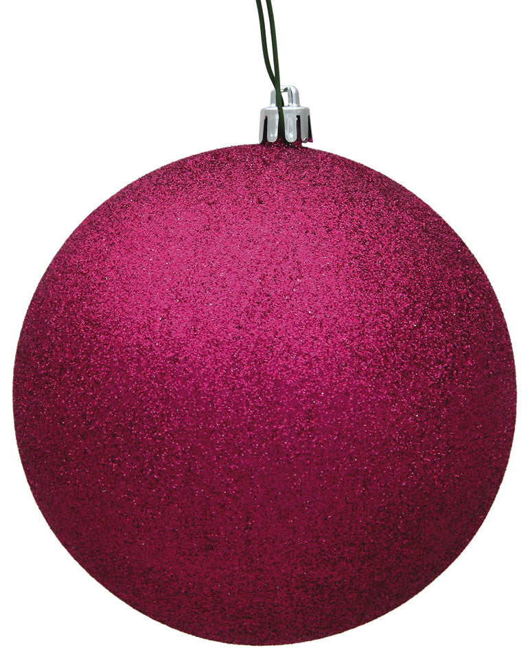 Vickerman N590770Dg 2.75" Fuchsia Glitter Ball Ornament, 12 Per Bag