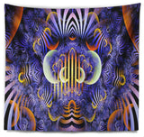 Magical Fairy Pattern Illustration Floral Wall Tapestry, 60"x50"