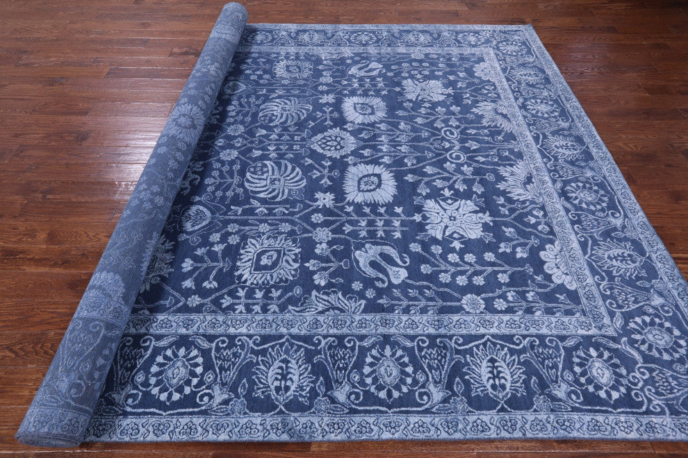 9' 0" X 12' 4" Persian Hand-Knotted Wool & Silk Rug - Q13684