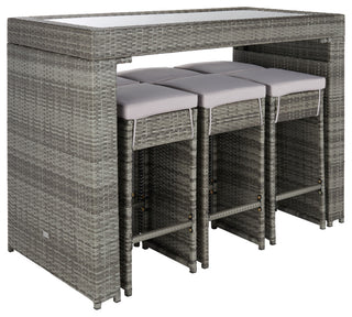 Safavieh Horus Indoor/Outdoor Dining Set, Gray