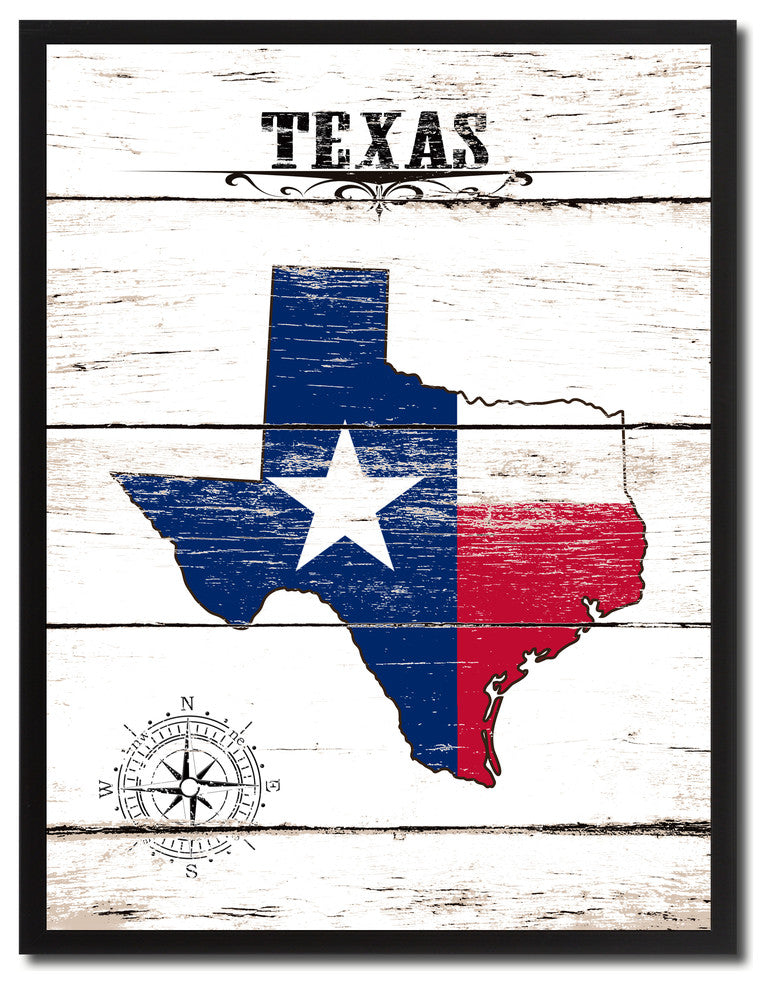 Texas State Flag Canvas, 13"x17"