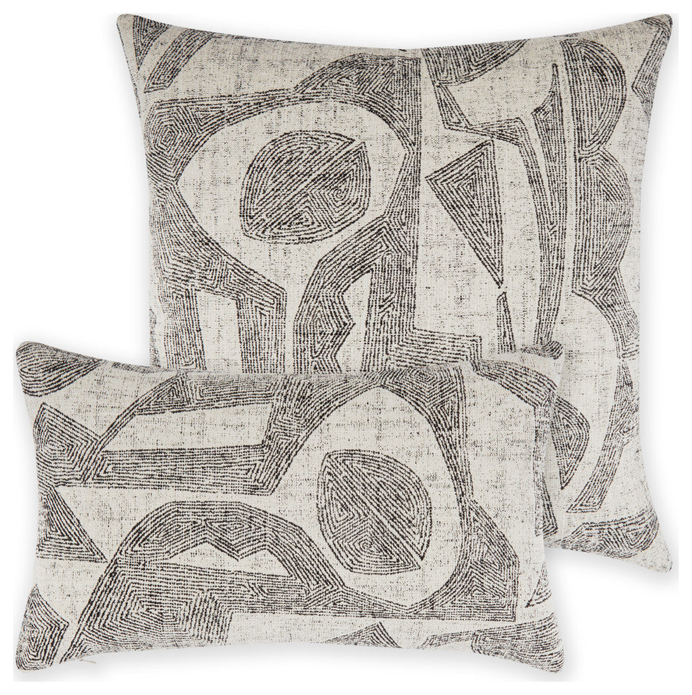 Influence Ebony Indoor/Outdoor Performance Pillow, 12"x20"