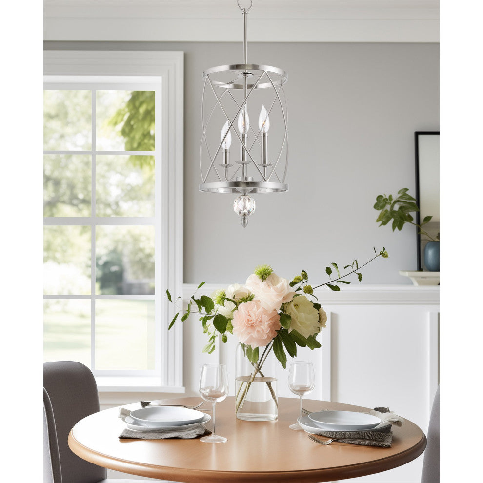 Kira Home Eleanor 27" Foyer Light Pendant Chandelier, Cylinder Metal Shade
