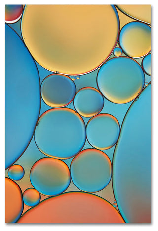 Cora Niele 'Blue and Apricot Drops' Canvas Art