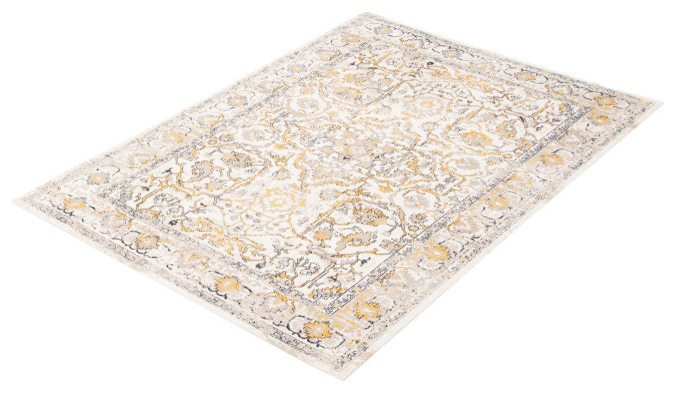 Aqua Legacy Area Rug, Ivory, 6'x9'