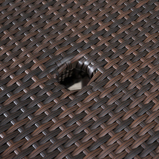 GDF Studio 5-Piece Lorelei Outdoor Multibrown Wicker Dining Set