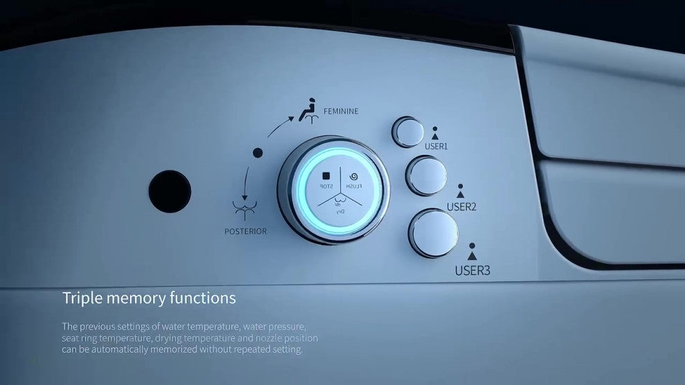 EUROTO Newest 2022 One-Piece Smart Toilet Bidet Dual Flush Foot Sensor
