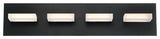 4 Light Contemporary Vanity, Black