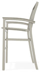Bazza Sling Bar Height Stackable Outdoor Stool, Deacon/Storm