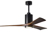 Matthews Fan, Patricia-3 Ceiling Fan, Matte Black, 52", Walnut