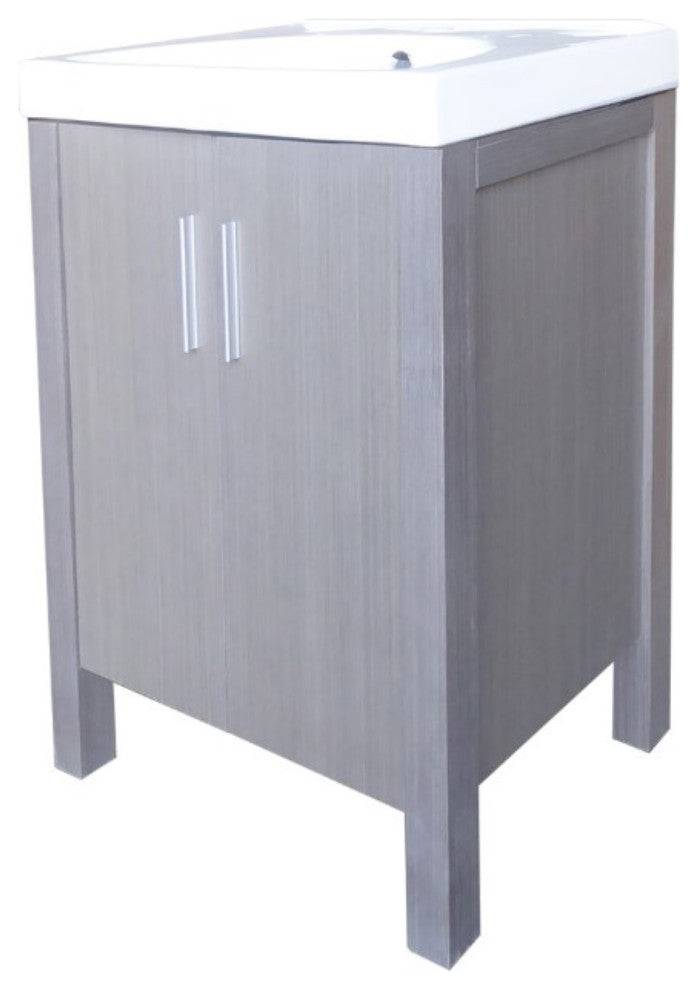 23.8" Single Sink Vanity-Gray