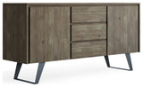 Lowry Sideboard Buffet, Distressed Gray