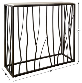 Uttermost Reed Travertine Console Table