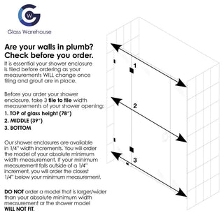 78"x64" Frameless 3 Panel Inline Shower Door, Oil Rubbed Bronze