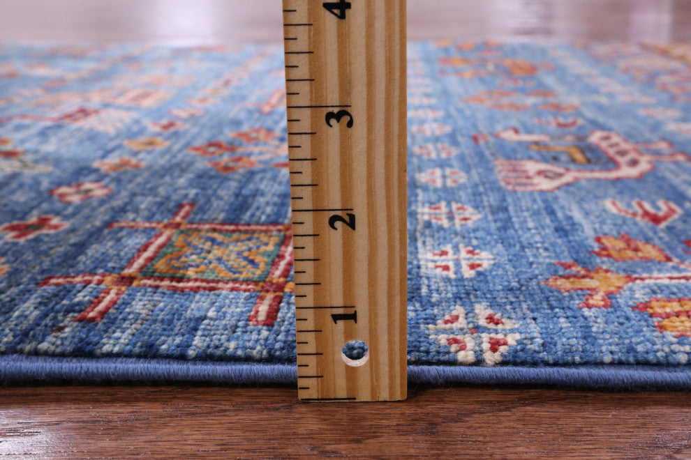 2' 7" X 6' 8" Runner Hand Knotted Tribal Persian Gabbeh Wool Rug - Q12333