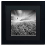 "Yaquina Lighthouse III" Matted Framed Canvas Art by Moises Levy