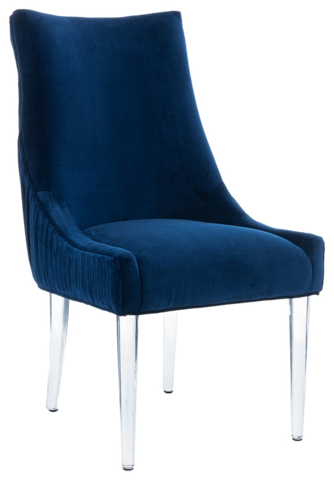 Safavieh De Luca Acrylic Leg Dining Chair Navy