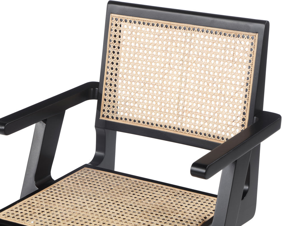 Preston Dining Chair, Set of 2, Black, Arm Chair