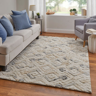 Weave & Wander Elika Transitional Moroccan, Ivory/Gray/Black, 5'x8'
