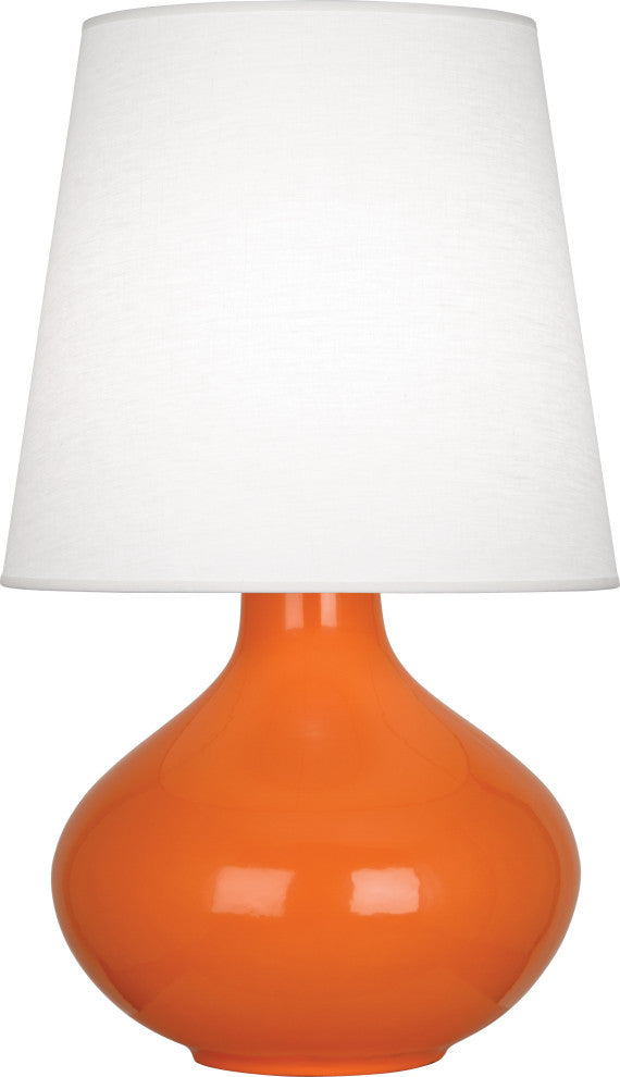 June Table Lamp, Oyster, Pumpkin