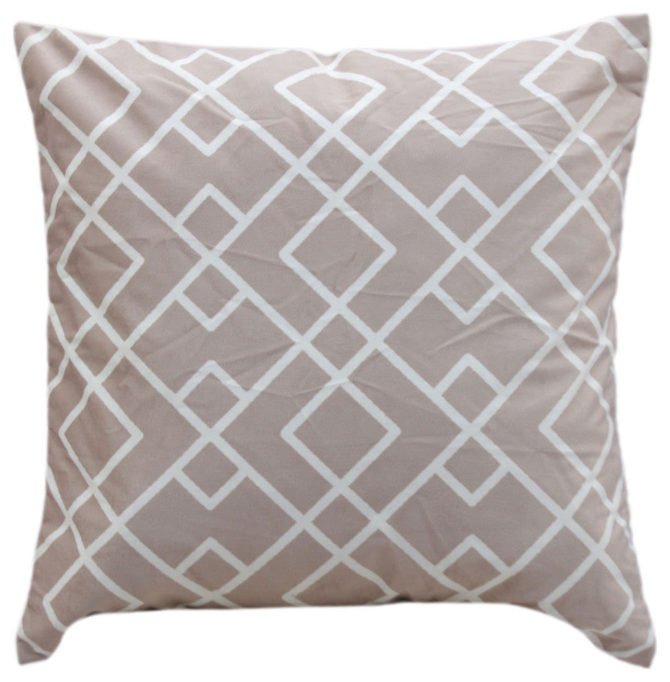 Peach & Ivory Machine Woven Scarsdale Throw Pillow, 20" x 20"