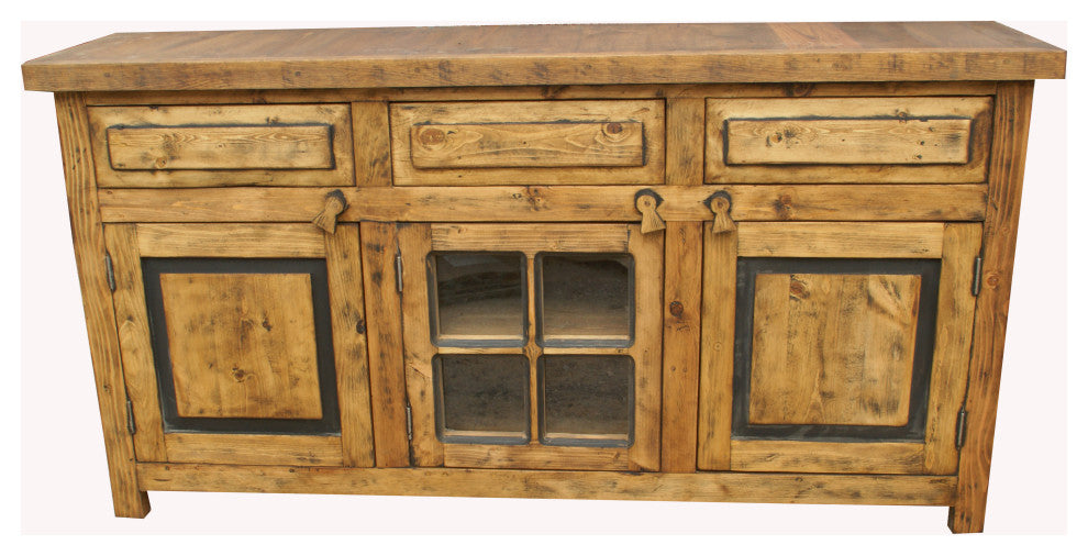 Bryson Rustic Bathroom Vanity, 72"x22"x36"