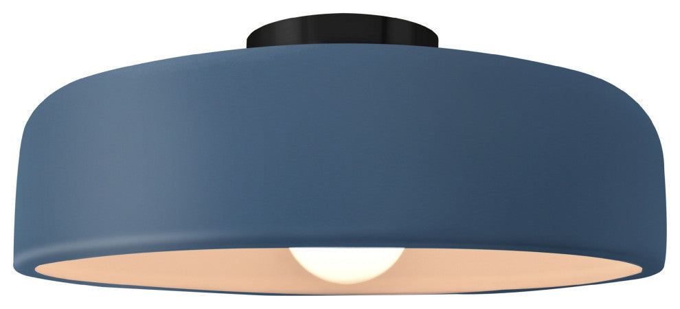 Radiance Medium Spire Semi-Flush, Midnight Sky Frame, Matte Black Metal, LED