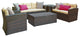 Rio 5-Piece Dark Brown Wicker Conversation Set With Storage and Cushions