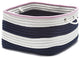 Colonial Mills Basket Nautical Stripe Basket Navy and Pink Square